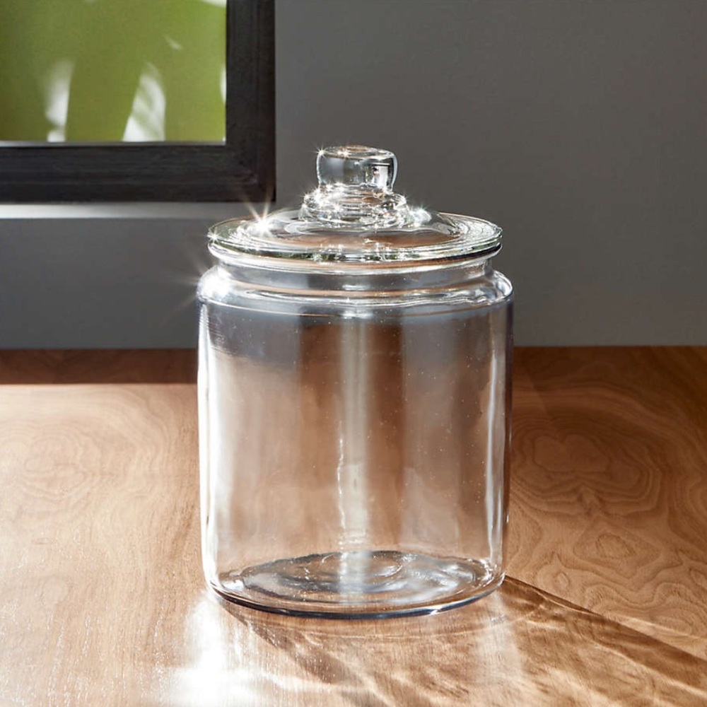 Crate & Barrel Heritage Hill 64oz Glass Jar
